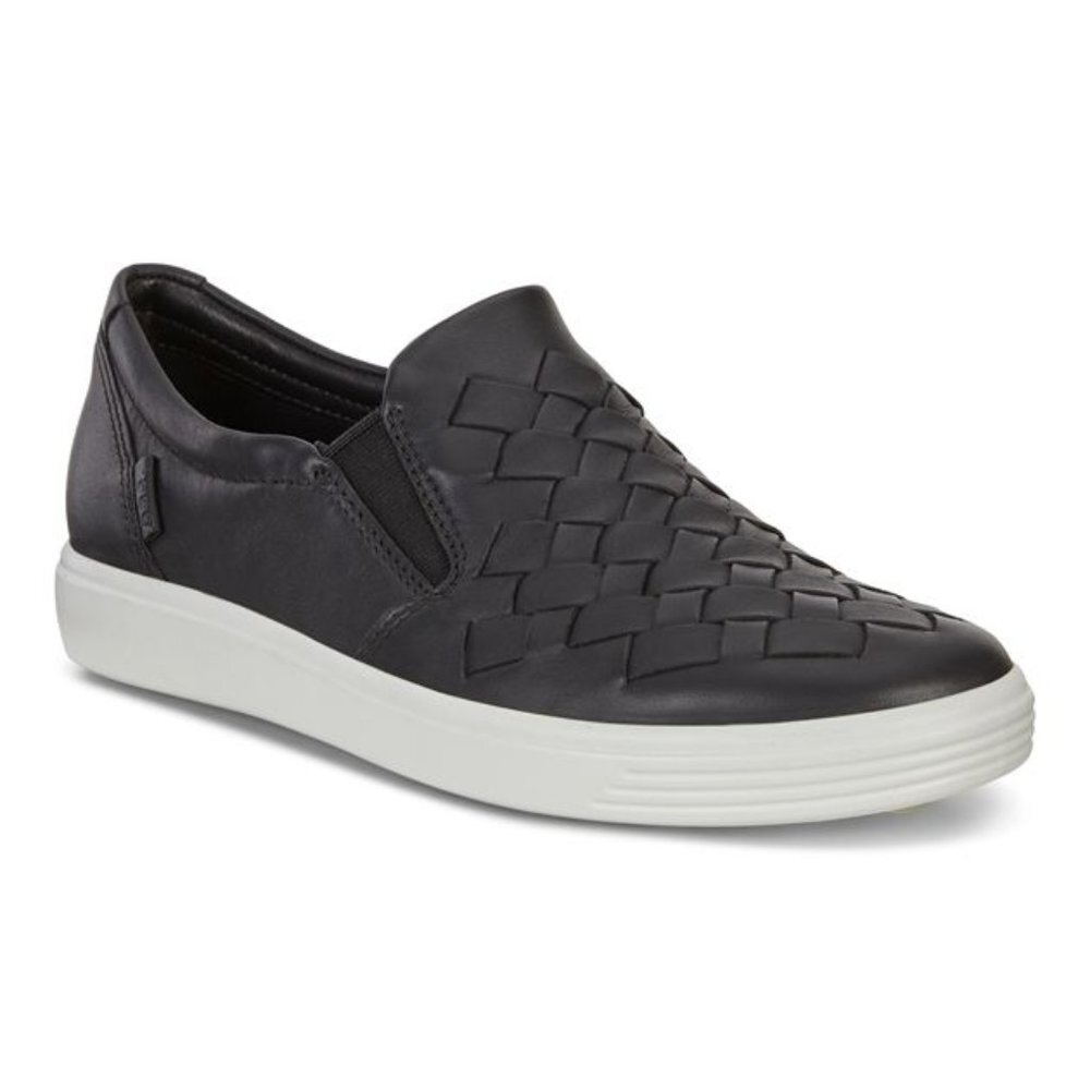 ECCO Shoes Women's Soft 7 Woven Slip On Fashion Sneakers